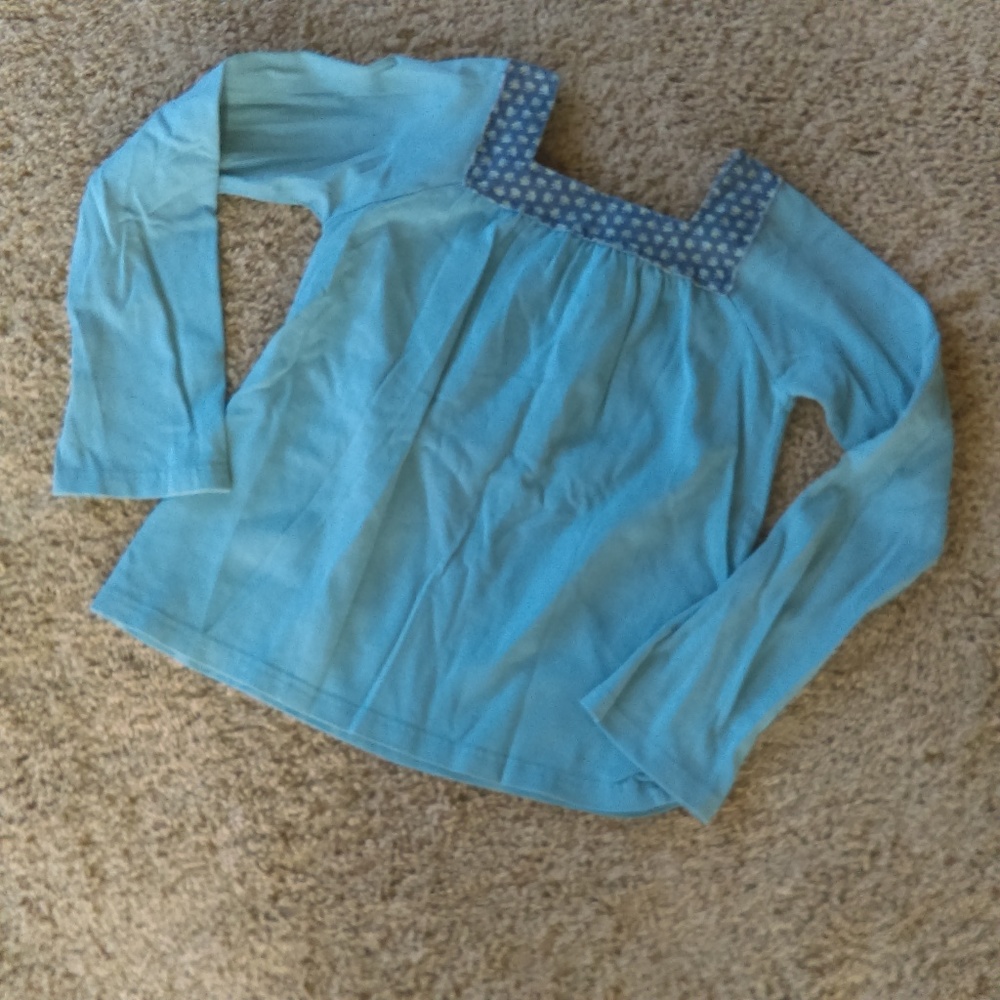 * Mini-Boden square neck girls shirt